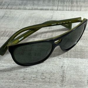 VTG DKNY Olive Green & Black Wrap 7812s 002 unisex Sunglasses